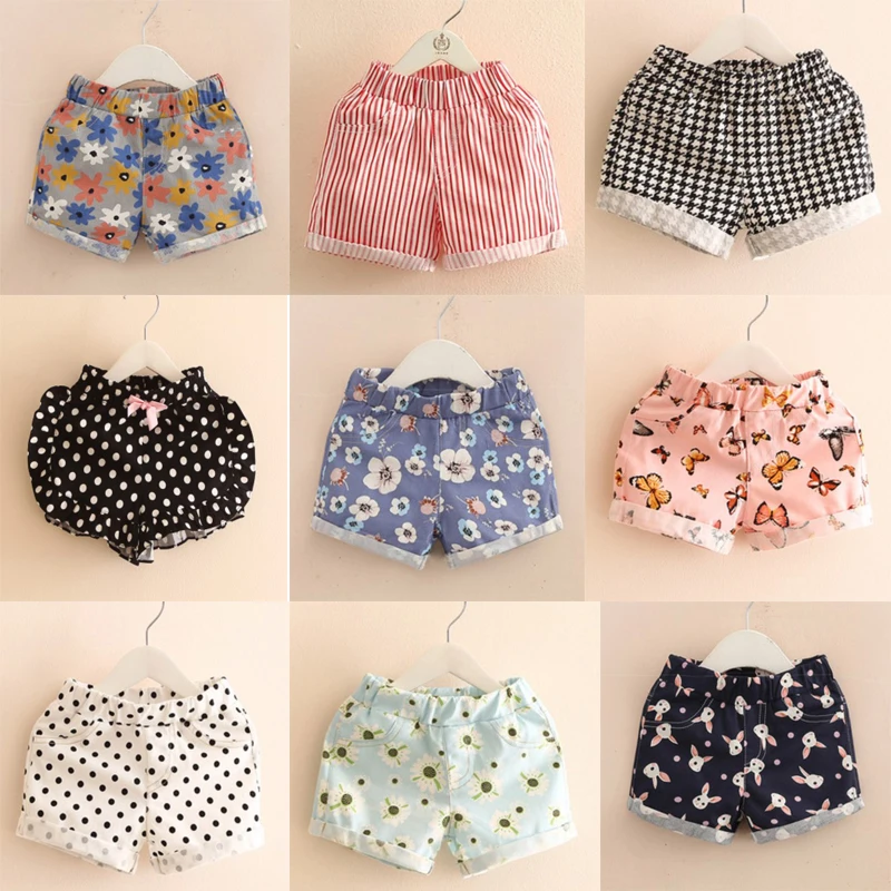 2021 для девочек хлопковые шорты Комплекты Милые маленьких Летние детские Одежда