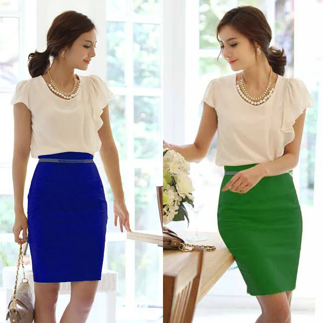 Юбка карандаш Женская до колена узкая формальная классическая офисная юбка с