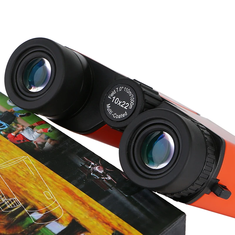 HD 10x22 бинокль для занятий спортом на открытом воздухе с широким углом обзора и