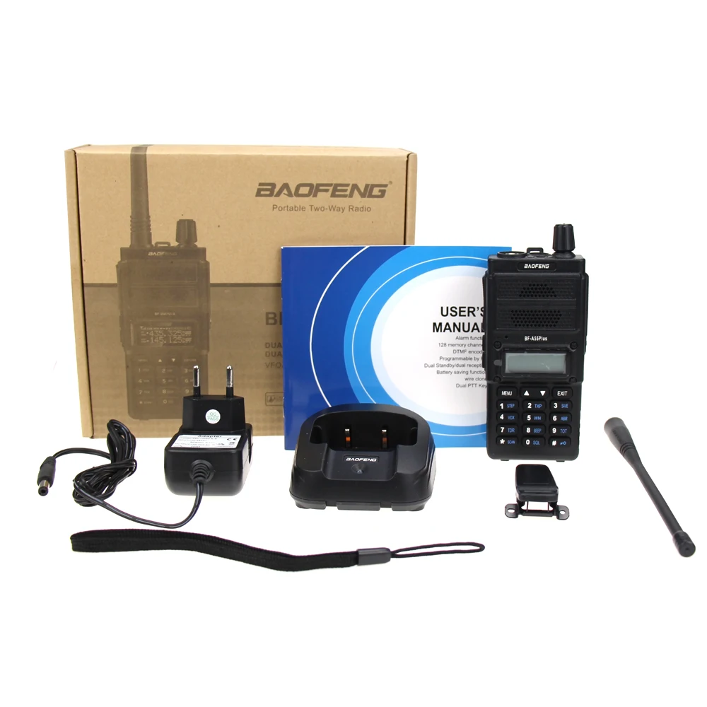 Новая рация Baofeng BF-A55 Plus Двухдиапазонная VHF/UHF 136-174/400-520 МГц 8 Вт мощность передачи