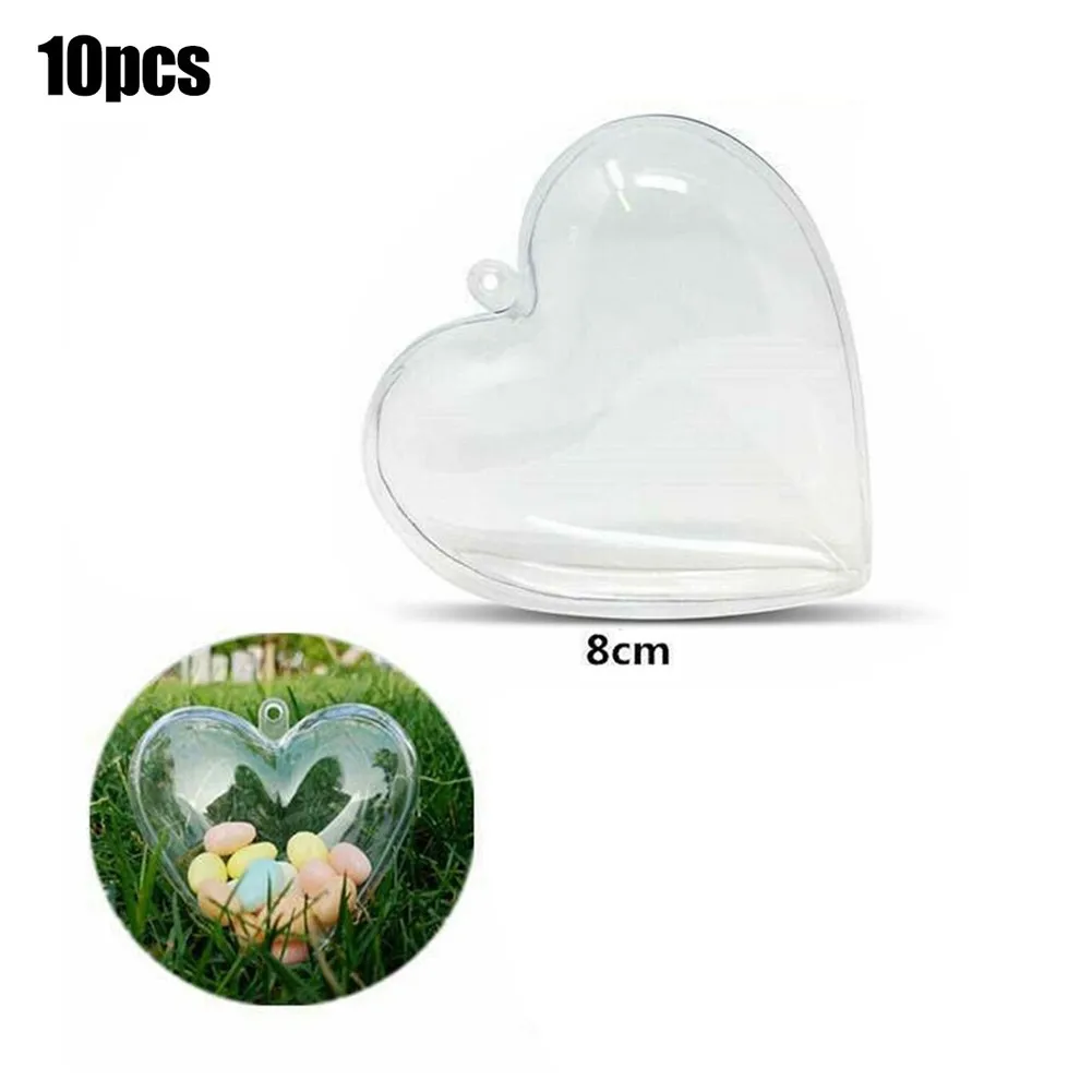 10 шт. елочные шары в форме сердца 6/8/10/12 см | Дом и сад