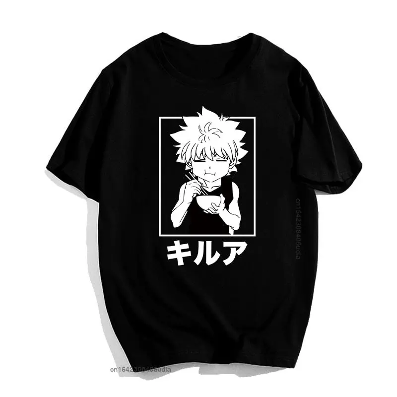 Anime Hunter X Hunter Killua Printed T-Shirt Funny Harajuku Men T-Shirt Japanese Streetwear Men Women Tshirt
