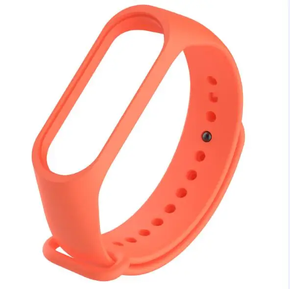 Цветной браслет mi band 4/3, аксессуары pulseira mi band 4, сменный силиконовый ремешок на запястье для xiaomi mi4, умный браслет на запястье - Цвет: orange