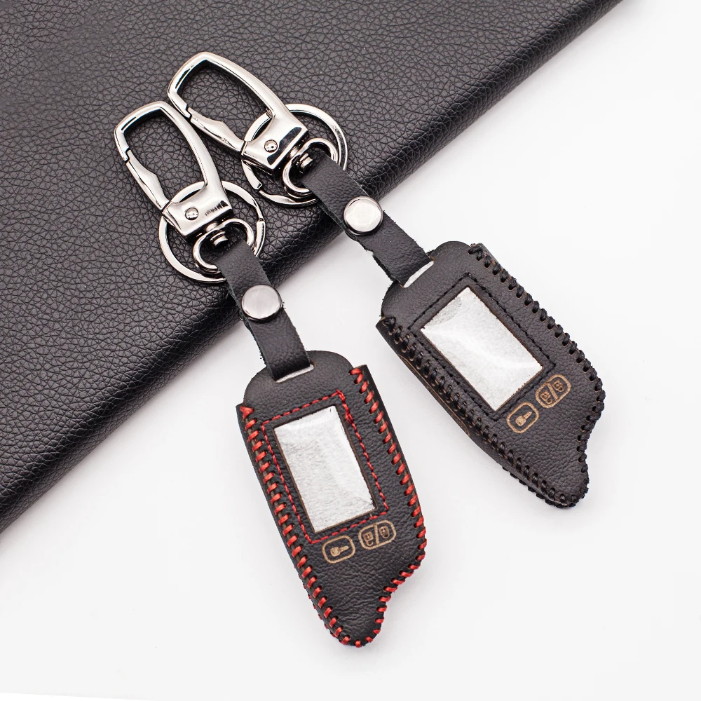 

Функциональный чехол из 100% кожи для Tomahawk TZ9010 TZ-9010 Русская версия Twage LCD Двусторонняя Автомобильная сигнализация