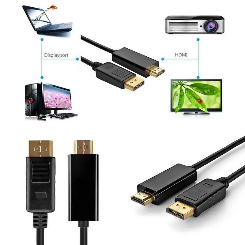 Порт дисплея DP к HDMI male M / PC аудио видео HD TV кабель адаптер DH | Электроника