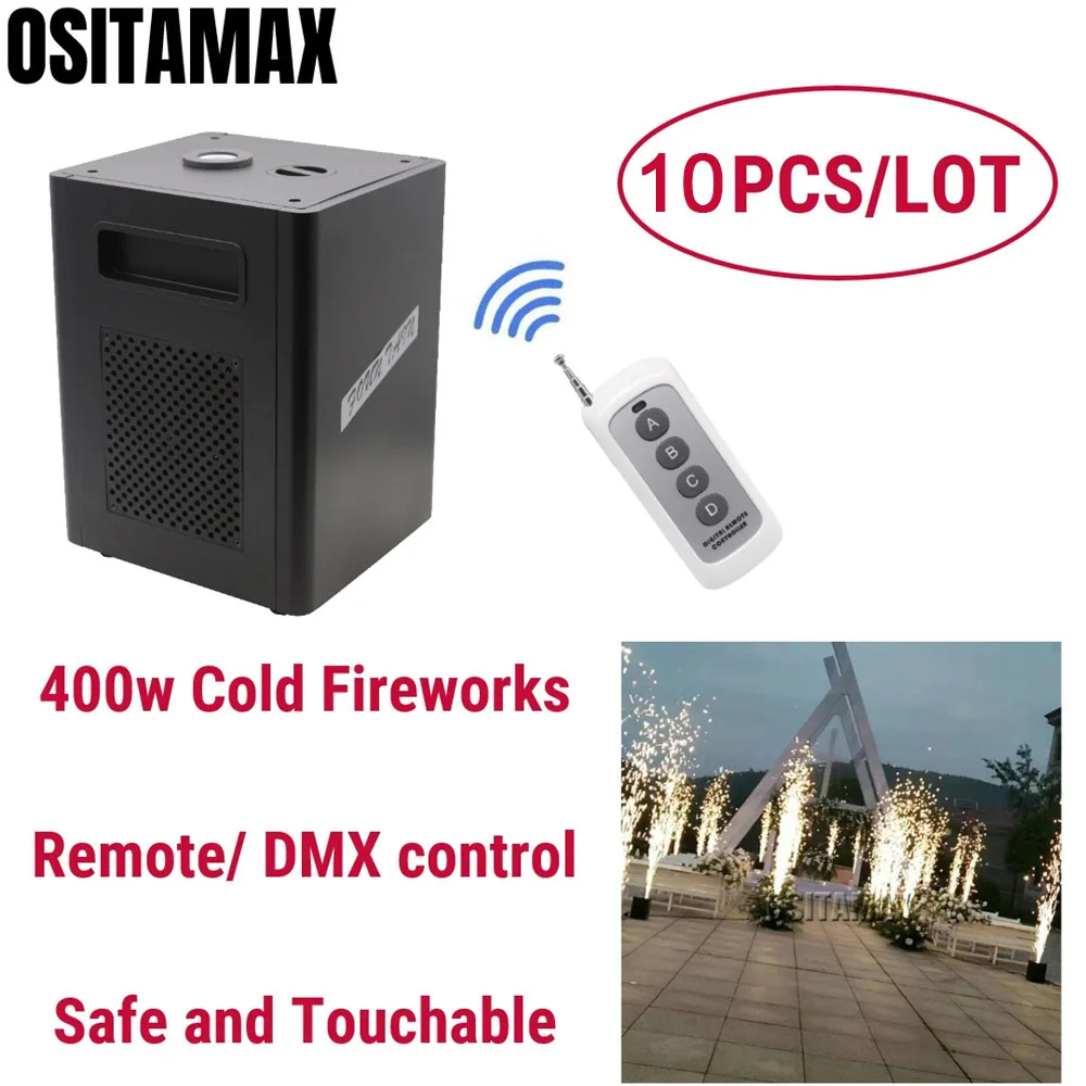 10pcs Machine 2 шт./лот, 400 Вт, пульт дистанционного управления/DMX, холодная Искра, фейерверк, искры, машина для празднования свадьбы, вечеринки - Цвет: 10pcs Machine