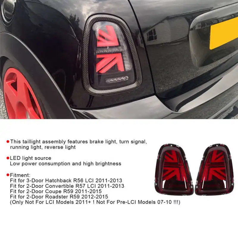 1 пара задний фонарь в сборе VLAND для JCW Union полный светодиодный подходящий Mini Cooper R56