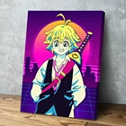 Картины из аниме Семь смертных грехов, HD принты, домашний декор, мелиодас, холст, картины, модульный постер для спальни, настенный художественный каркас