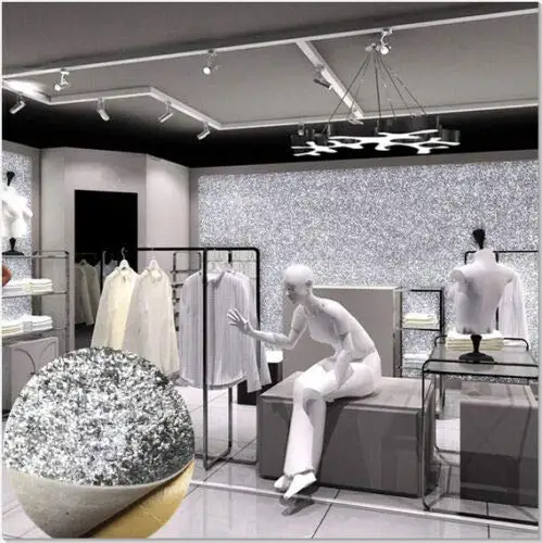 Самоклеящиеся Серебристые объемные блестки 45 см * 2 м лестница обои и наклейки