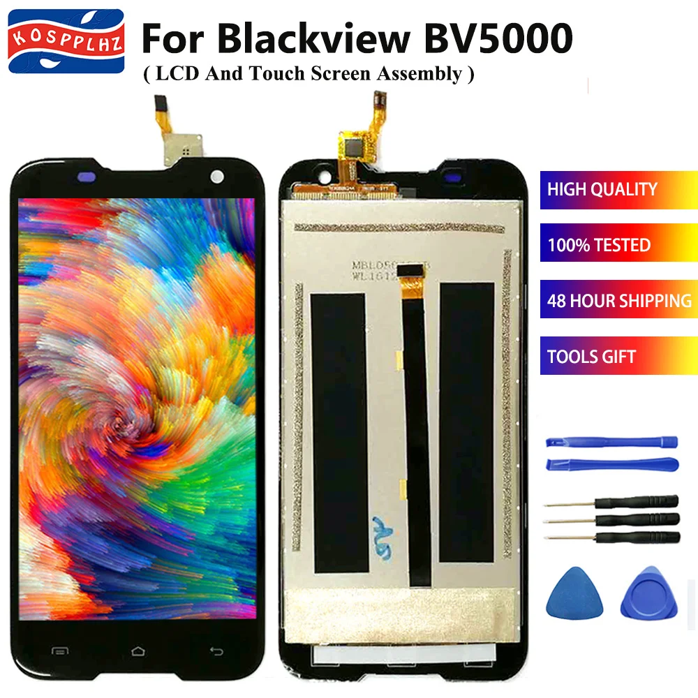 Жк дисплей для Blackview BV5000 сменный сенсорный экран с цифровым преобразователем 100%