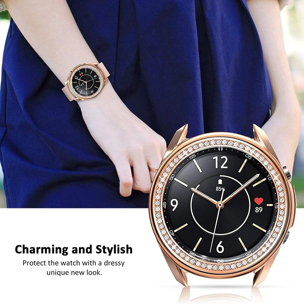 Чехол с кольцом-рамкой для часов samsung gaalxy watch 3 45 мм 41 мягкий чехол-бампер из ТПУ