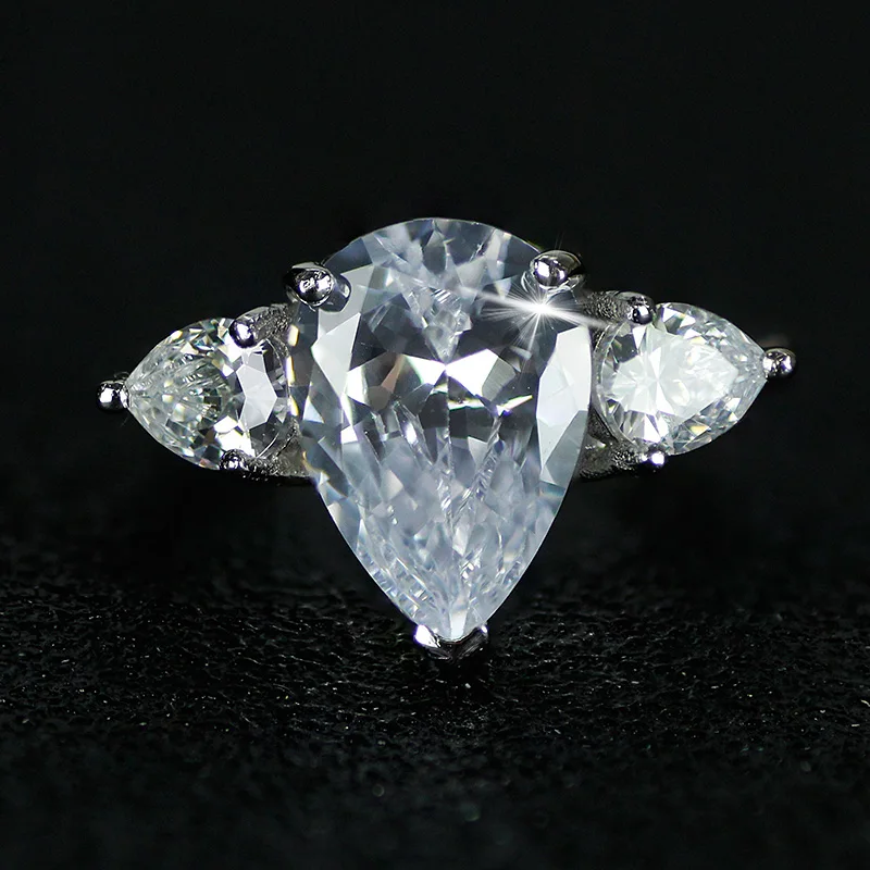 Оригинальный поступления груша Оригинальные 925 Серебряное кольцо для женщин