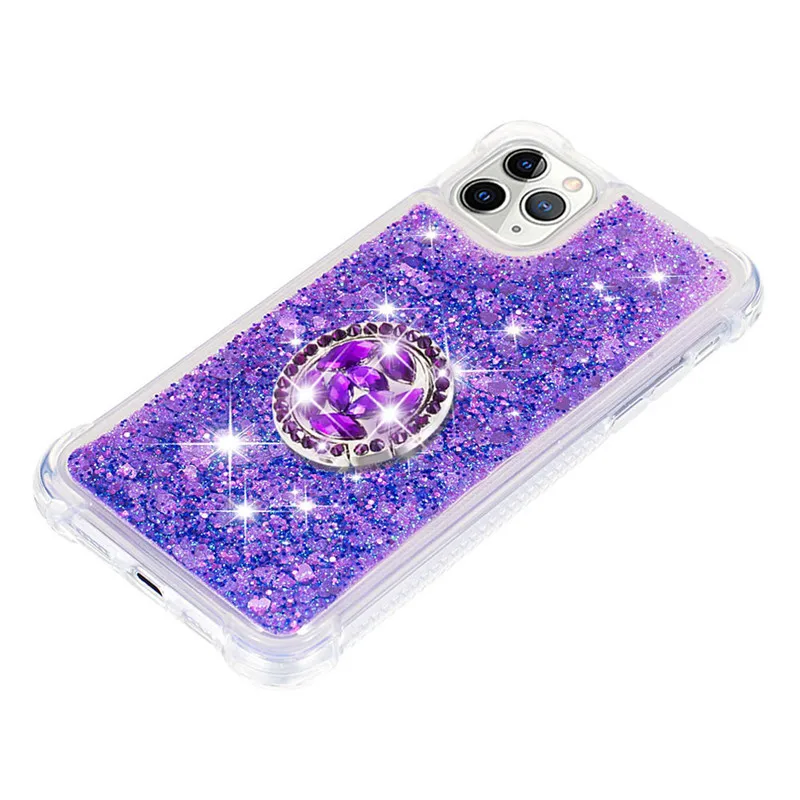 

Glitter Marble Diamond Ring Holder Silicone Phone Case For Iphone SE 2020 7 8 6 Plus 5s X Xr Xs 11 Pro Max Cases