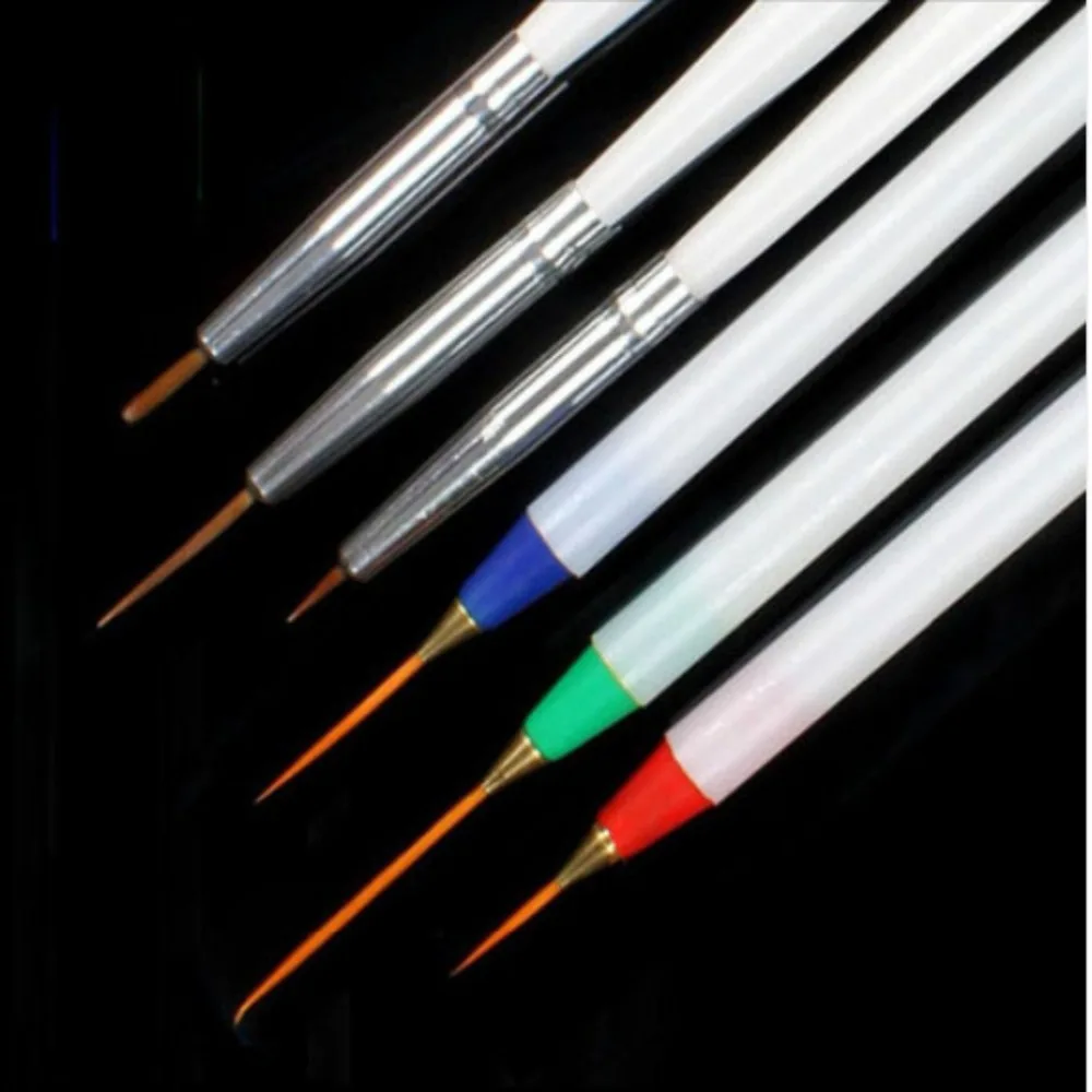 6 шт./лот ручка для рисования нейл арта кисть полосок акрилового французского