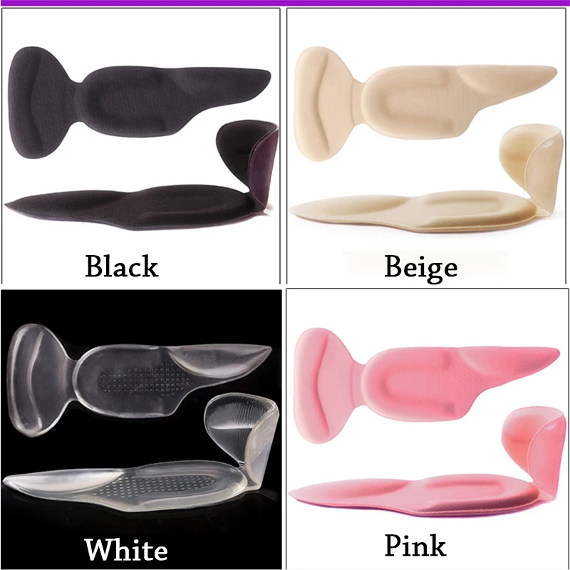 Leyou T Shape Shoe Cushion Silicon Heel Grips Pads Gel Arch Support Insoles for Flat Foot Half Insole Self-adhesive Insert Pad