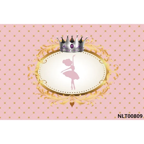 Yeele Baby 1st Birthday Backdrop Girl Princess Baby Shower Золотая Корона розовая пользовательская фотография Виниловый фон для фотостудии - Цвет: NLT00809