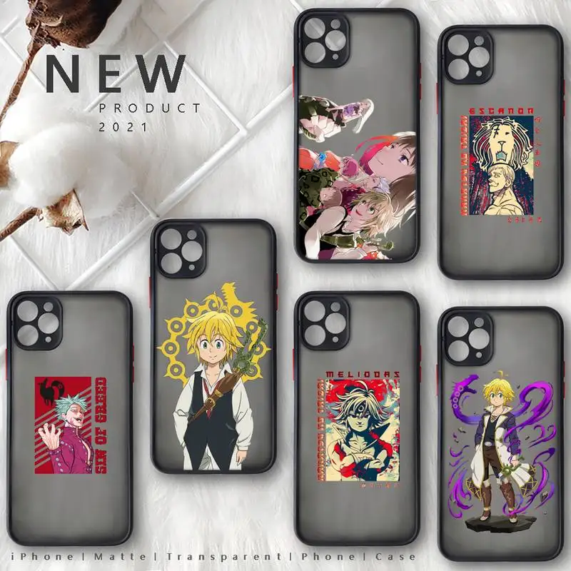 

anime seven deadly sins Phone Case For iphone 12 11 8 7 plus mini x xs xr pro max matte transparent cover