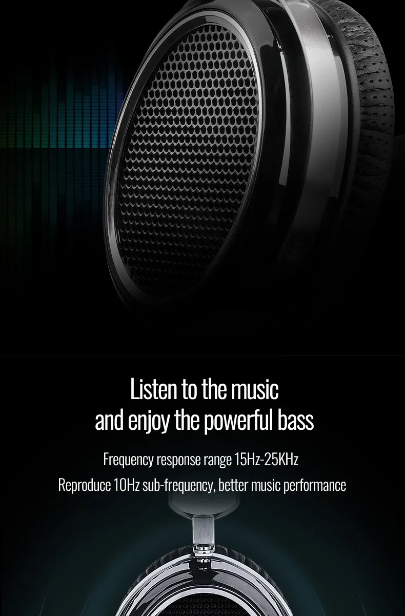Takstar HF 580/HF580 Hi-Fi Плоские наушники ультра-большая плоская диафрагма с низким искажением Мощный НЧ полный СЧ прозрачный ВЧ
