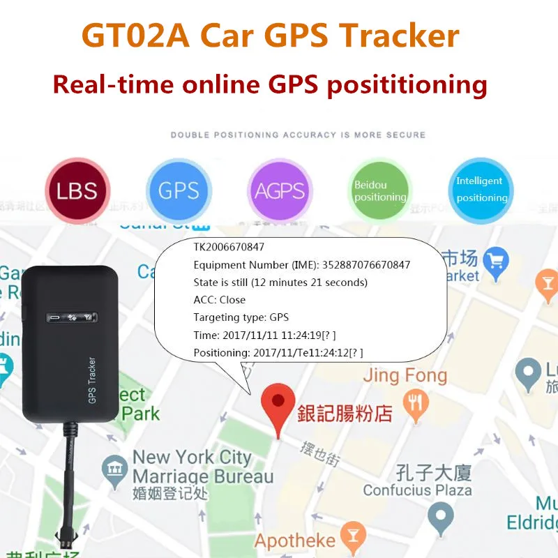 GT02A автомобильный мини Интеллектуальный gps трекер GSM GPRS SMS устройство слежения за