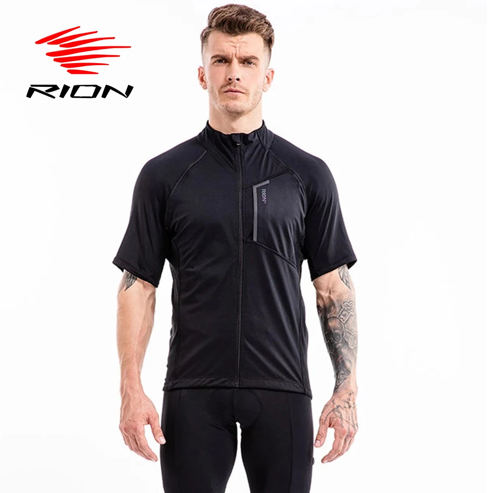 Футболка RION Мужская велосипедная со съемными длинными рукавами светоотражающая