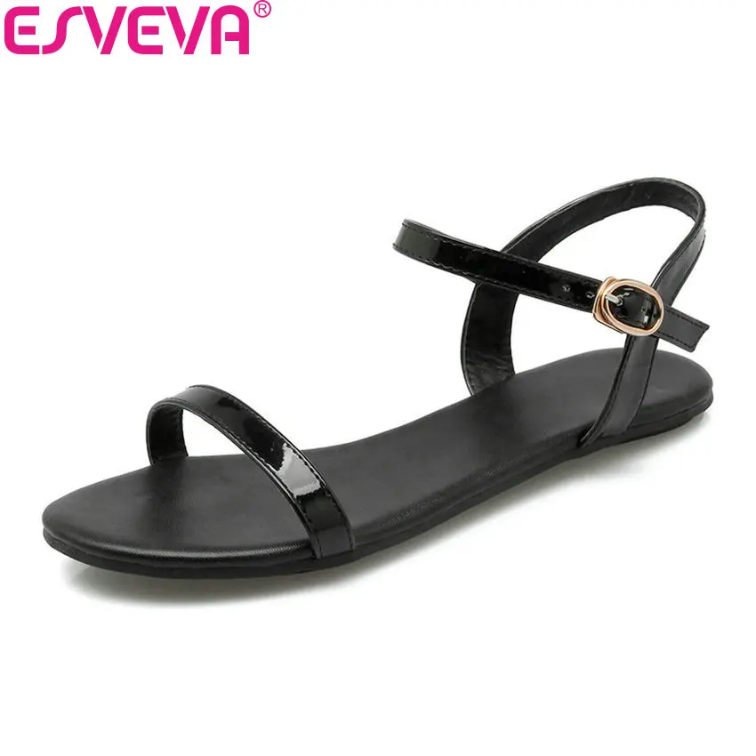Женские босоножки на низком каблуке ESVEVA повседневные Простые сандалии из