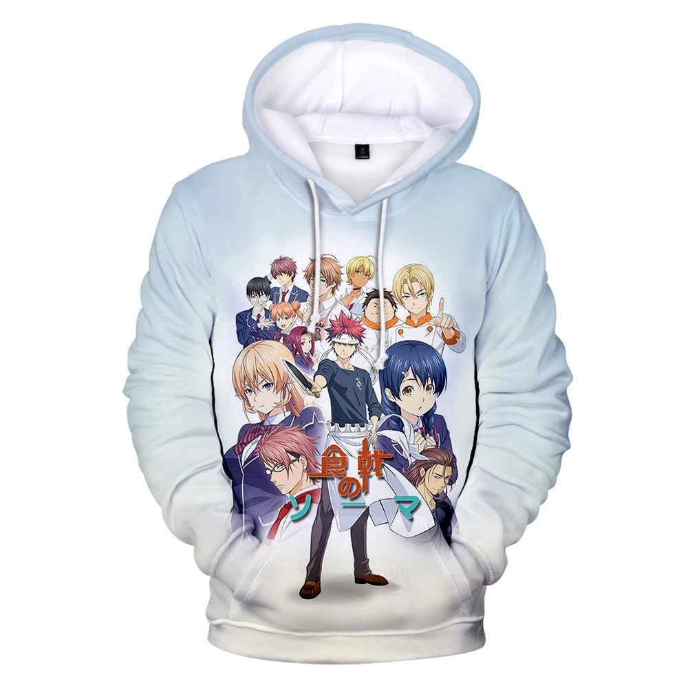 3D толстовки Shokugeki No Soma из пищевых войн толстовка популярная повседневная одежда