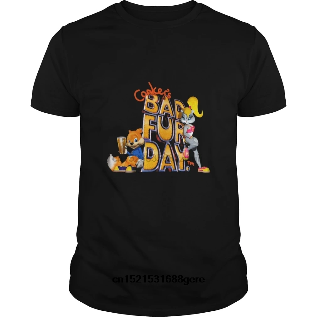 

funny t shirt Conker s Bad Fur Day N64 Retro game fan shirt shirt tshirt men tee