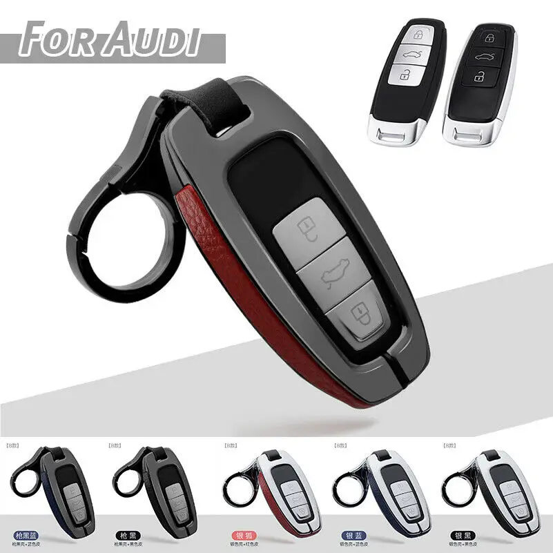 

Чехол для ключа из цинкового сплава для Audi A3 A4 B9 A6 C8 A7 S7 4K A8 D5 S8 Q7 Q8 SQ8 E-tron 2018 2019 2020 2021, аксессуары