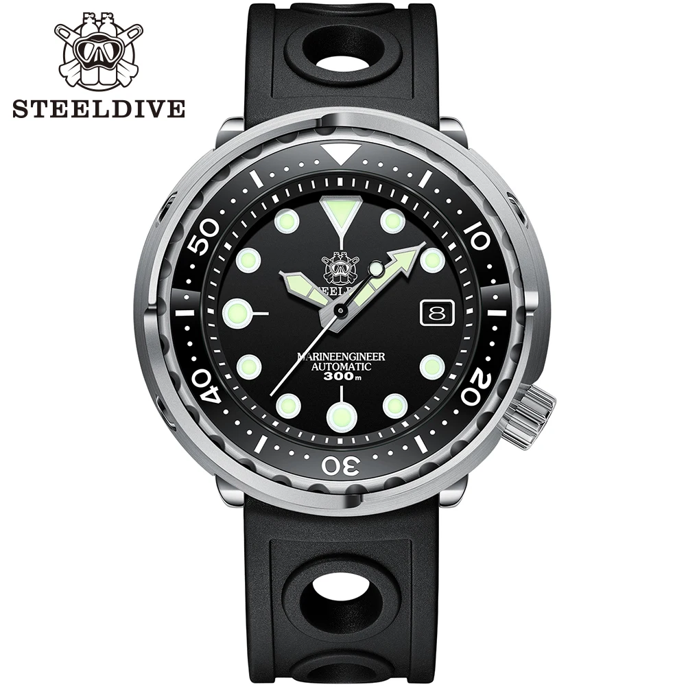 

STEELDIVE SD1975 Luxury Watch 300M Waterproof Mechanical Wristwatch C3 Luminous Clock Sapphire Mirror Men's Automatic Dive Watch