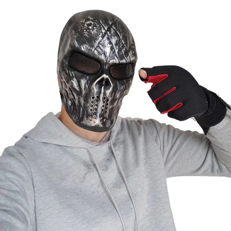 

Лидер продаж, маскарадный головной убор из латекса M06 из игры CS для ролевых игр, уличное игровое оборудование, головной убор с готическим черепом для взрослых, костюм на Хэллоуин, реквизит