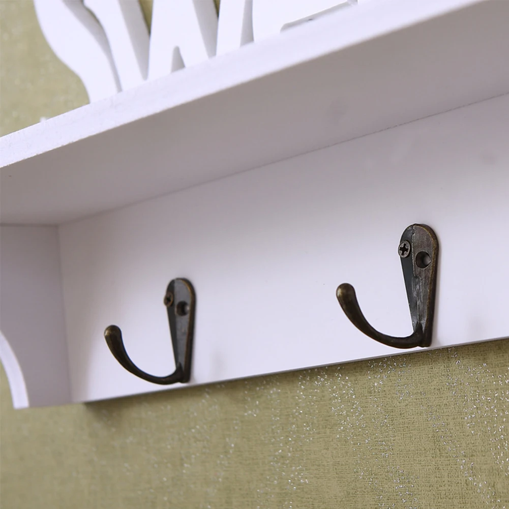 

Wall Hanging Wood Key Hanger Holder Home Key Hooks Wooden Coat Rack Wall Decor Organizer Rectangle Home Decoration Coat Hanger