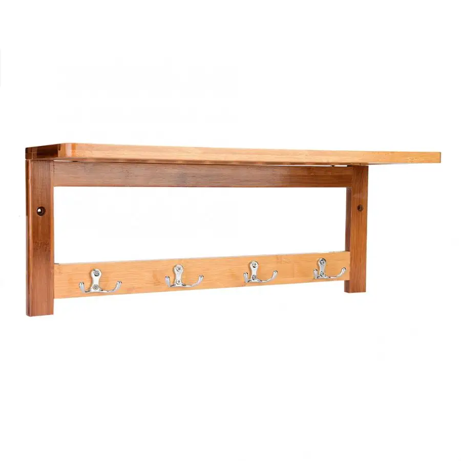 Настенная вешалка для одежды полотенец полка с крючками ванная комната прихожая