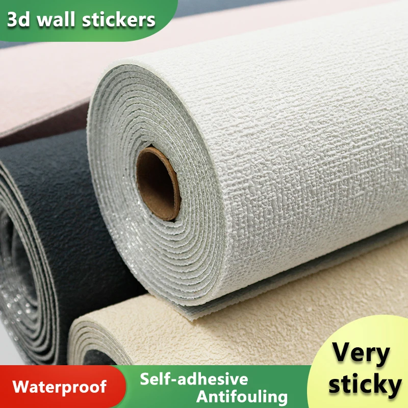 

3D Wall Sticker DIY Foam 3D Waterproof Self-Adhesive Panels For Kids Room Kitchen Ceiling Background Wall Decora