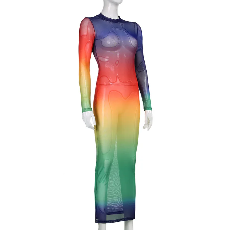 Новинка 2022 Сетчатое прозрачное пляжное платье сексуальное женское бикини