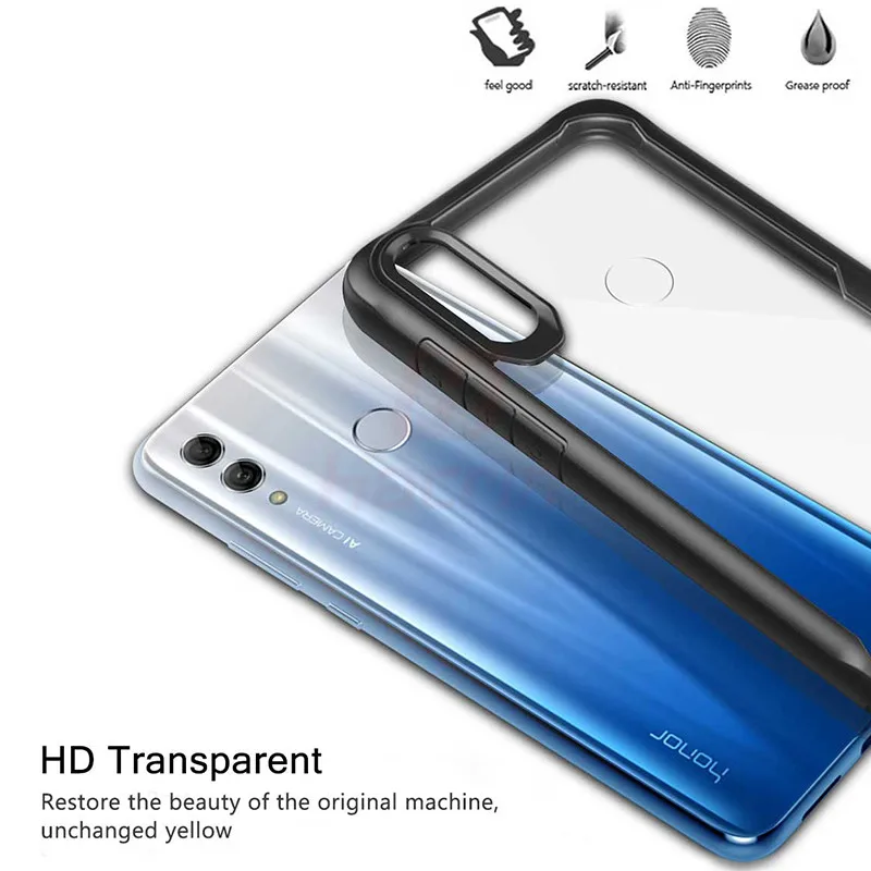 Чехол для Honor 10 Lite, чехол, противоударный, прочный бампер, прозрачный, мягкий, ТПУ, силиконовый, защитная накладка для телефона, для huawei Honor 10 Lite