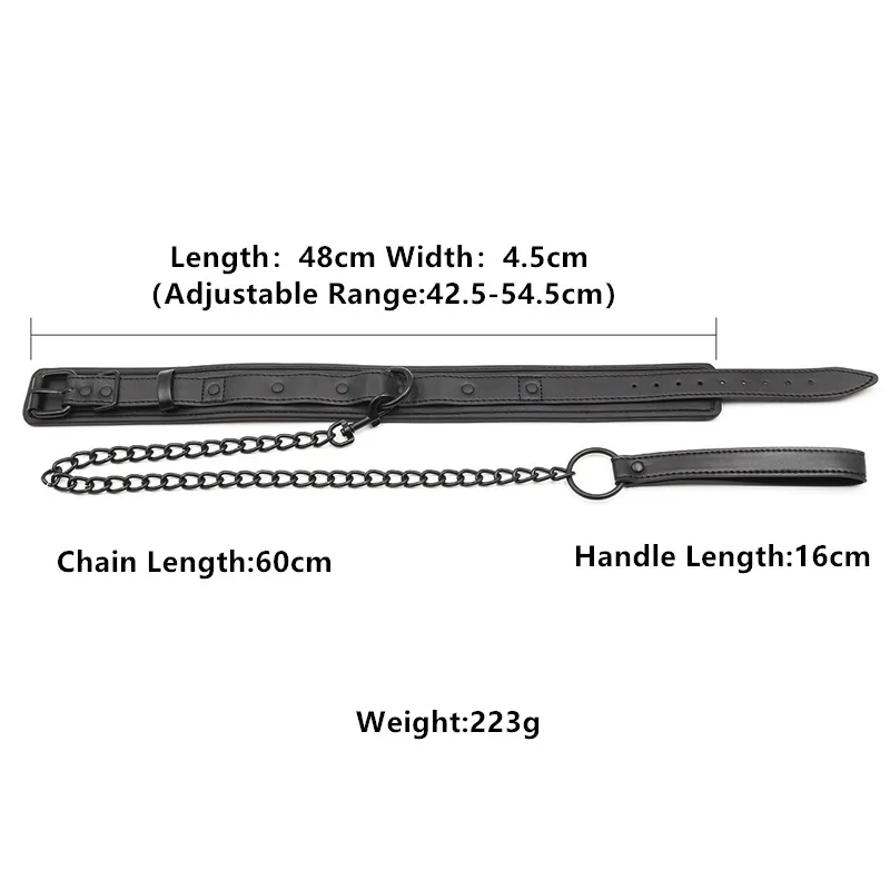 Кожаный ошейник для БДСМ с поводком секс-игры взрослых бондаж сдержание манжеты