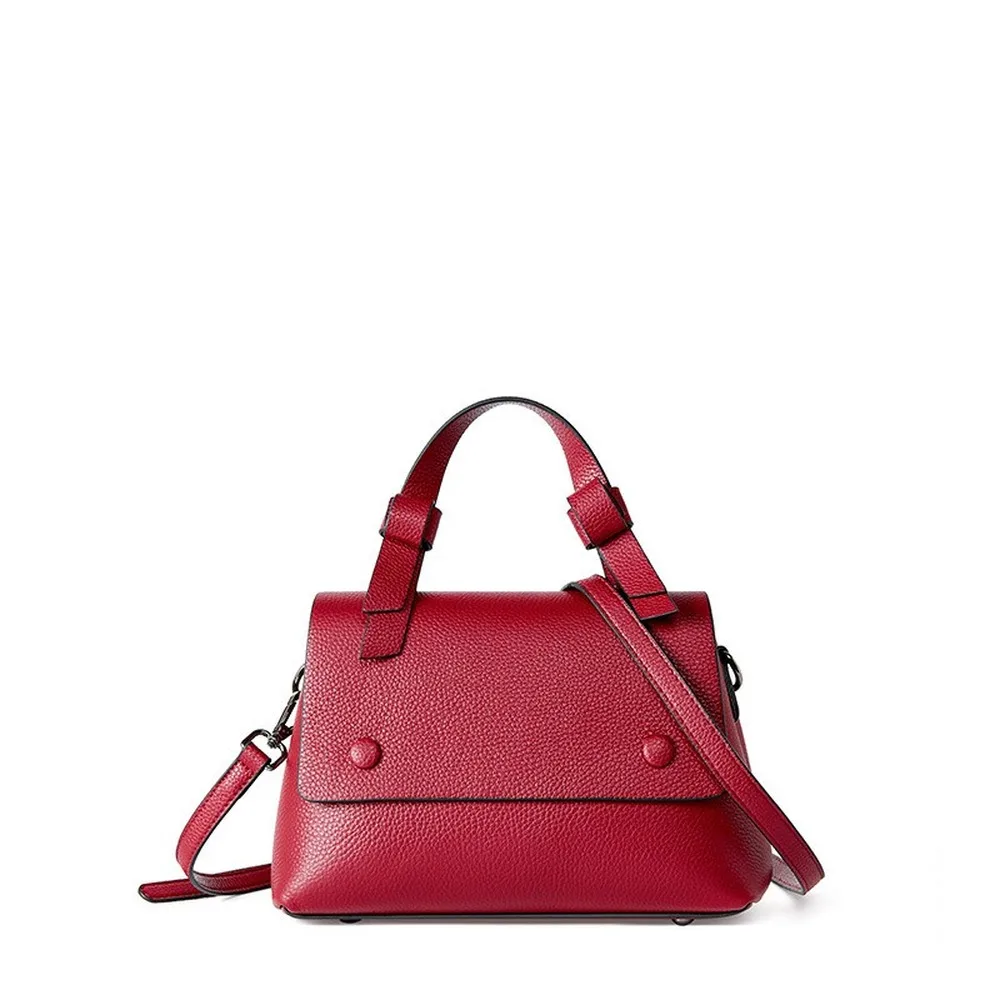 

Bags 2021 new genuine leather top layer cowhide fashion messenger bag shoulder lady bag portable female bag
