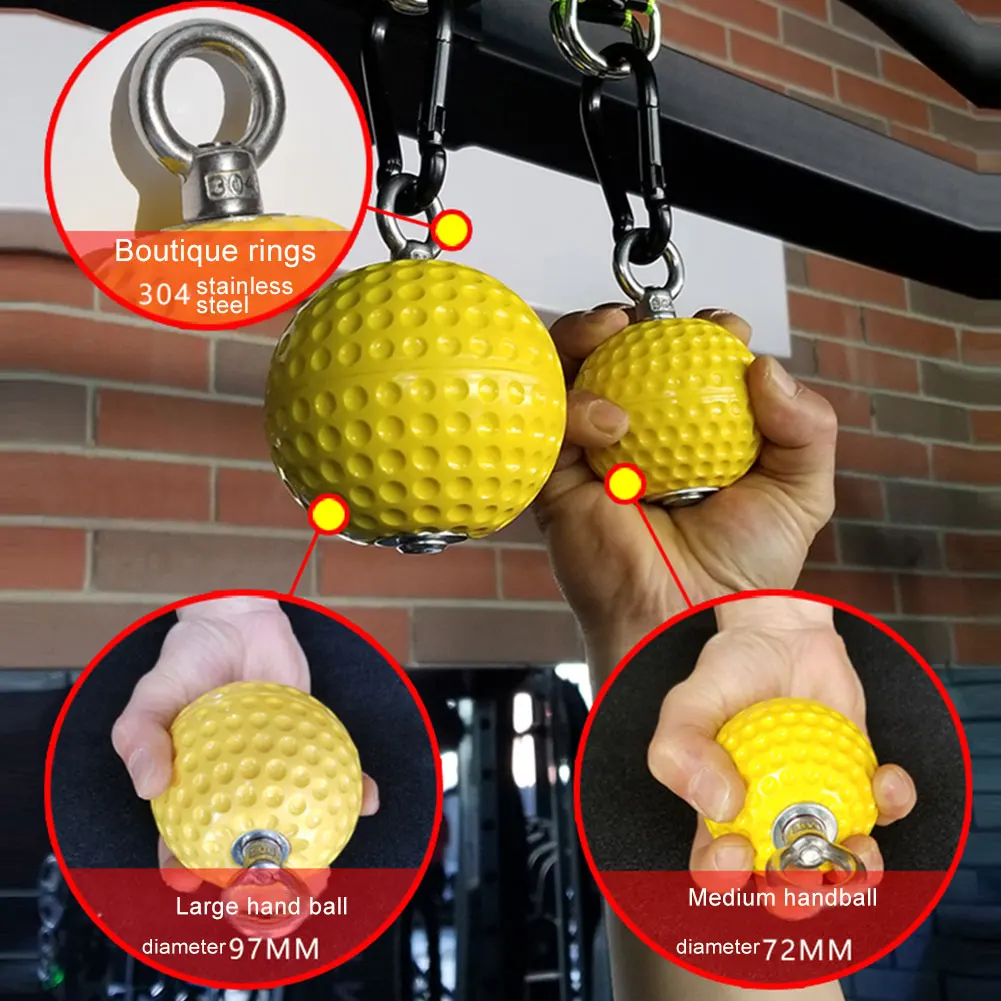 

Newly Climbing Pull Up Power Ball Hold Grips Durable Non-Slip Hand Grips Strength Trainer Exerciser S66