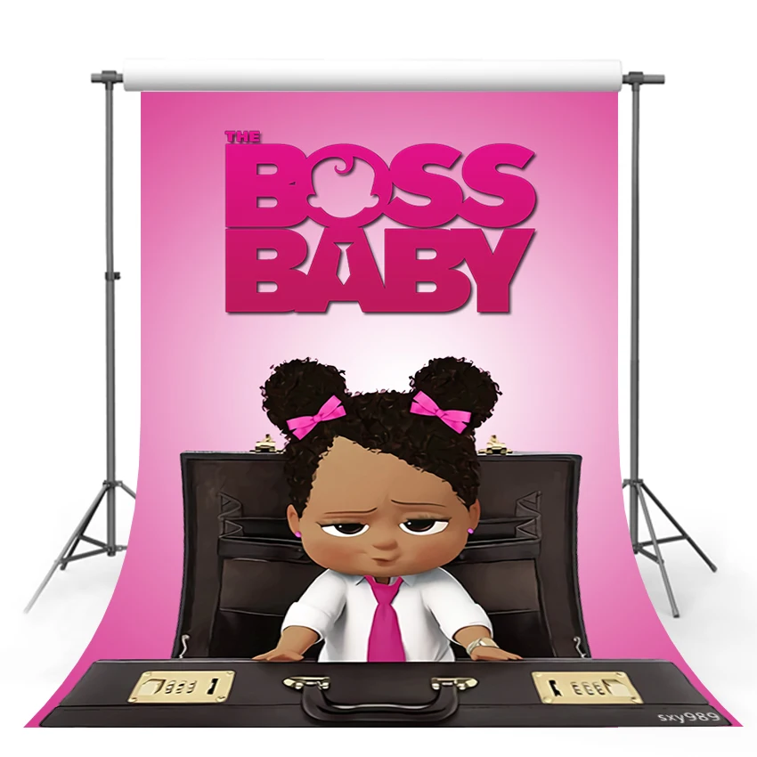 

Vinyl Photography Backdrops Cartoon Boss Baby Customize Children 1st Birthday Party Decor Photkground Baby Shower Photo Studio