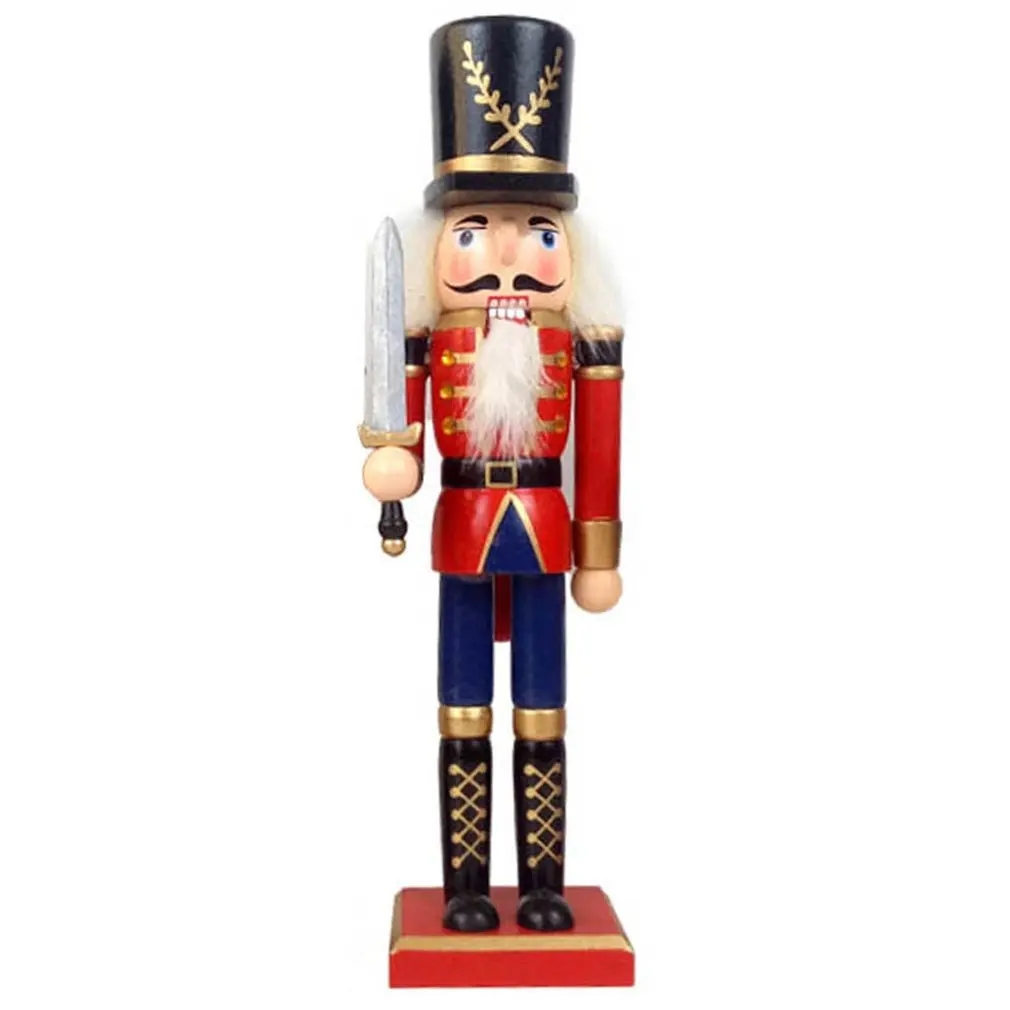 

Christmas Decorations Nutcracker Puppet Creative Wooden Handicraft Ornaments Cartoon Children Christmas Gift