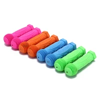 anti skid child children kids bike bicycle tricycle skateboard scooter rubber grip handle handlebar grips colorful blue red