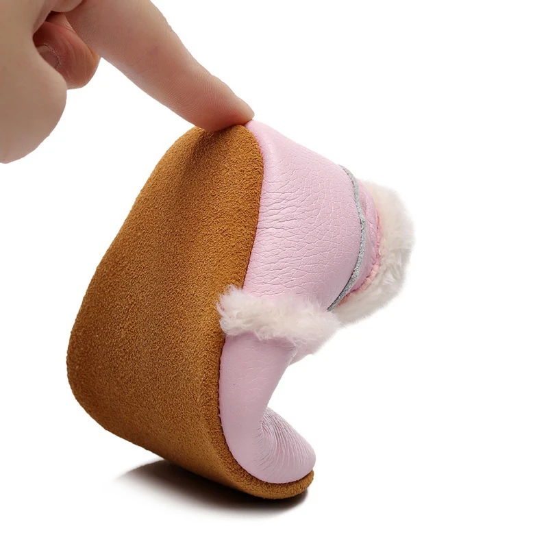 

Baby Elastic PU Leather Boots Infant Winter Warm Shoes With Velvet Boy Girl Step First Walkers Baby Girl Boy Kids Booties13
