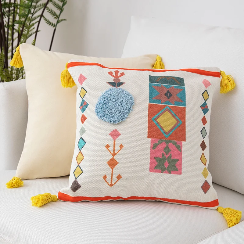 D Бахрома Подушка Cojines Decorativos Para диванная подушка для стула подушка для гостиной ворсовая подушка с ворсом художественная фотография Рождественская наволочка - Цвет: D
