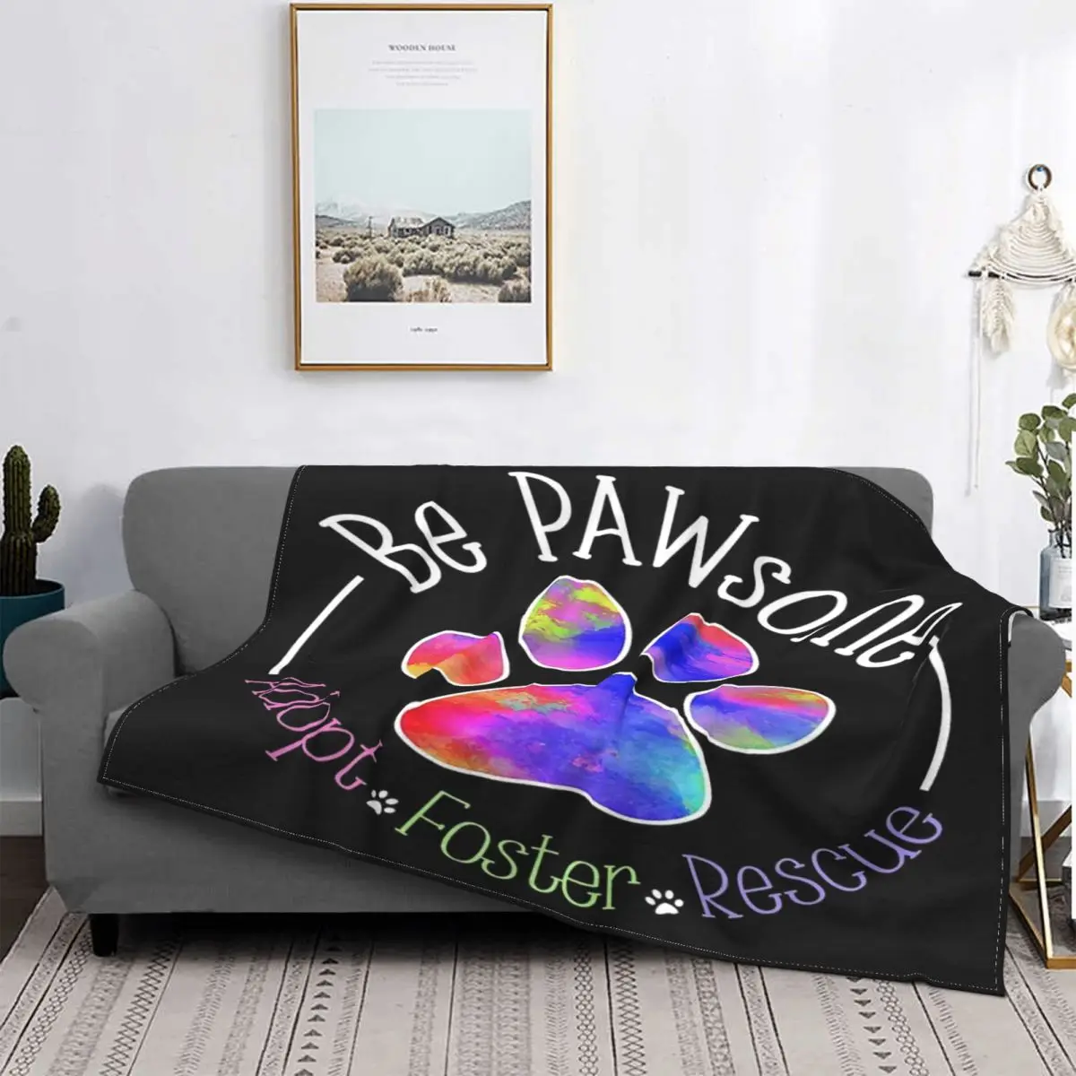 

Be Pawsome-Manta de rescate a cuadros para cama, coberde cama a cuadros, manta de lana, mantas para camas
