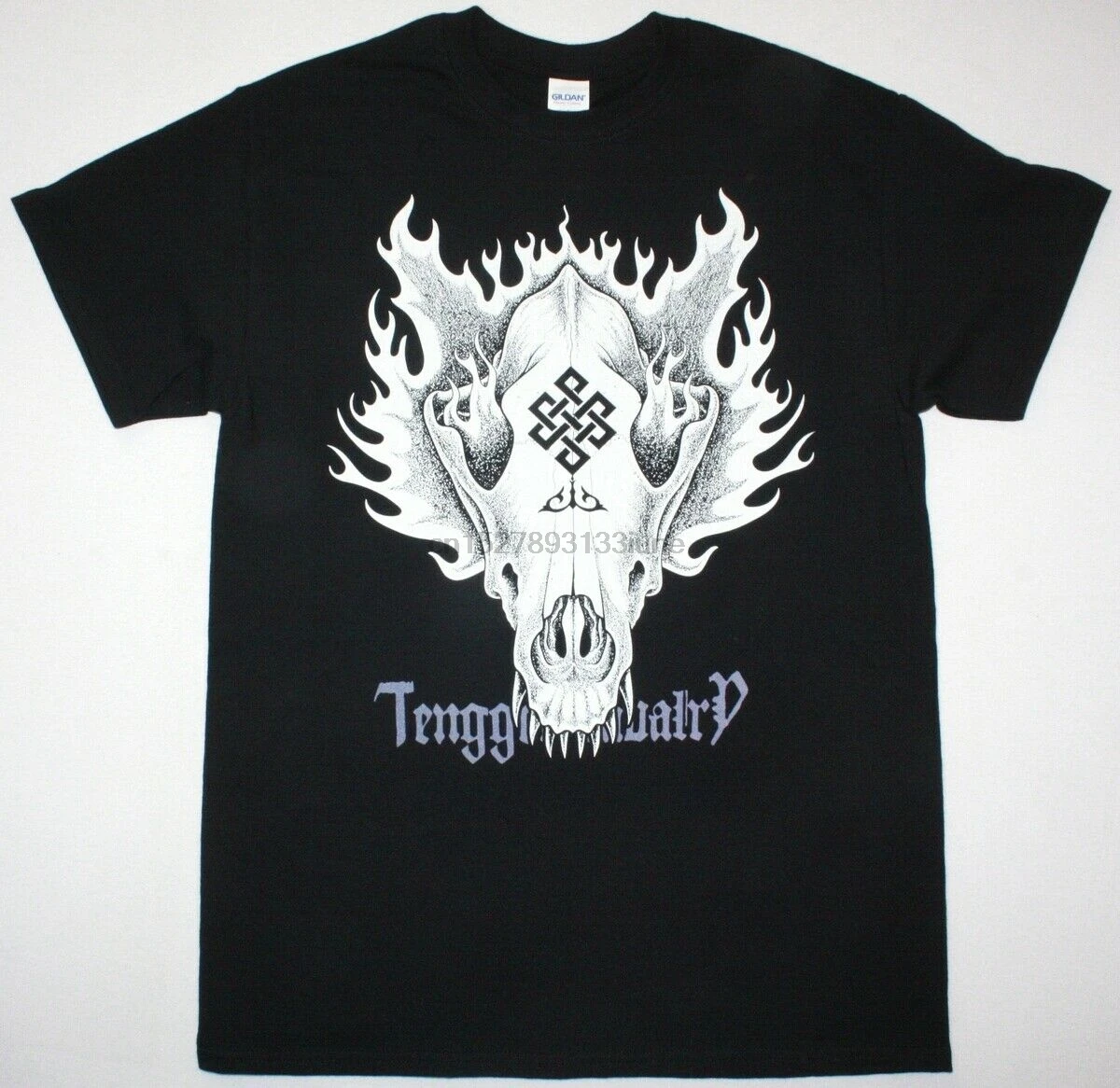 Черная футболка шамана из монгольского фольклорного металла Tengger - купить по
