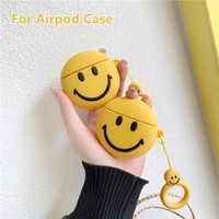 cute smiley silicone case for airpods pro 3 protective cover for airpods 1 2 headphone protective cases wholesal