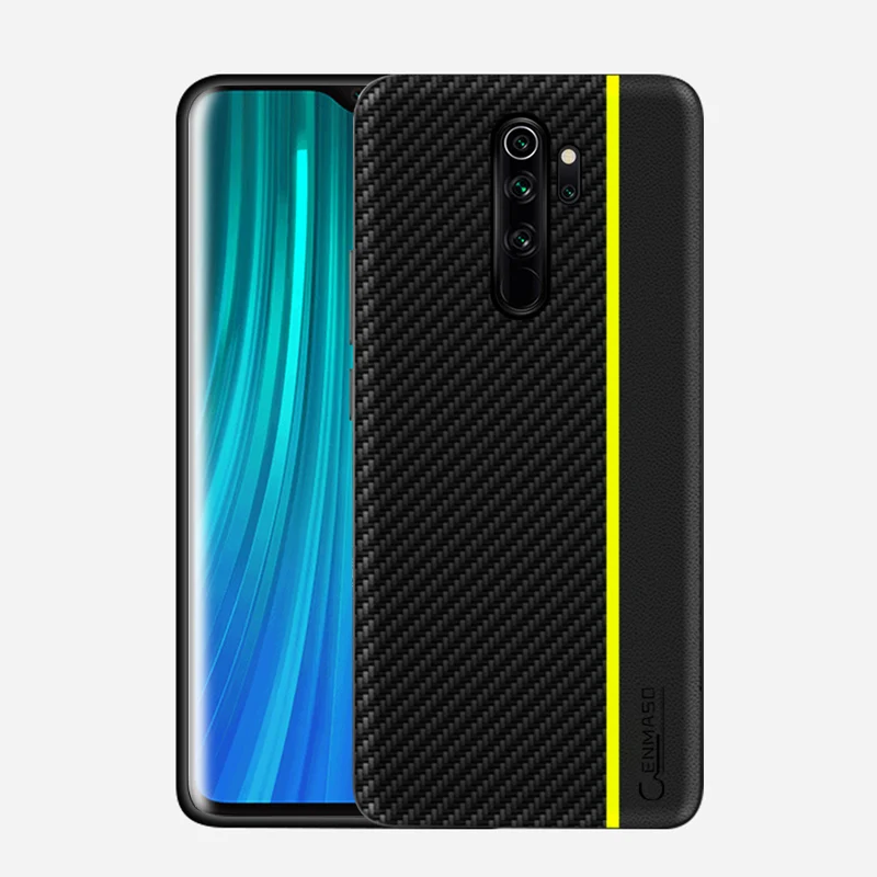 Для Redmi Note 8 Pro чехол Оригинальное углеродное волокно PU кожаный защитный чехол для Xiaomi Redmi Note 8 Pro Note 7 5 K20 Pro Чехол - Цвет: Цвет: желтый