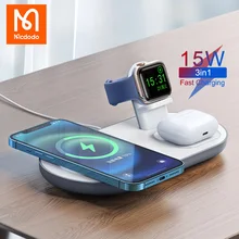 Mcdodo 3 in 1 15W Qi Magnetic Wireless Charger For iphone 12 11 Pro Max Xs Xr X 8 Huawei Aaaple Watch Fast Charging Dock Station