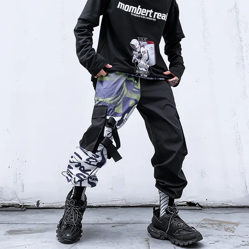 Уличная одежда повседневные штаны мужские свободные шаровары джоггеры модные