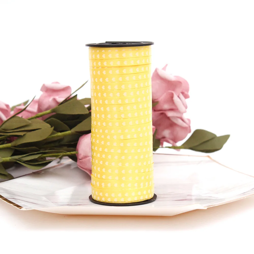 100 ярдов/рулон 5 мм цветная печатная лента для сердца свадебной вечеринки декор DIY